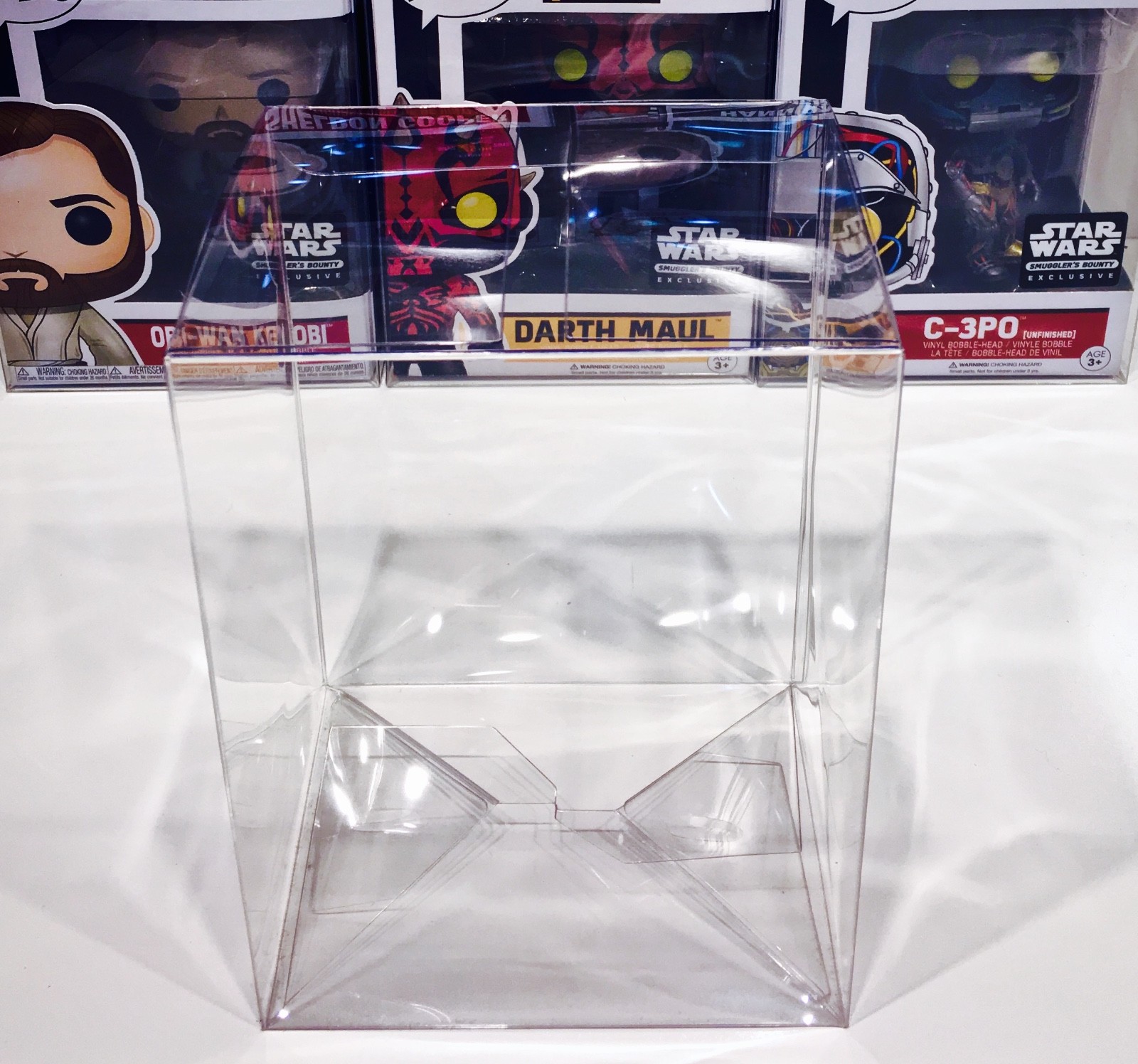 3 FUNKO POP 4" Crystal Clear Box Protectors Custom Acid Free Display Cases