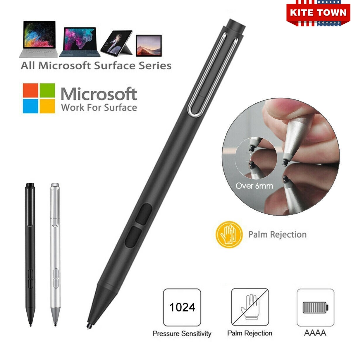 Stylus Pen For Microsoft Surface Pro 3/4/5/6/7/8/X Go 2/3 Book Latpop Studio