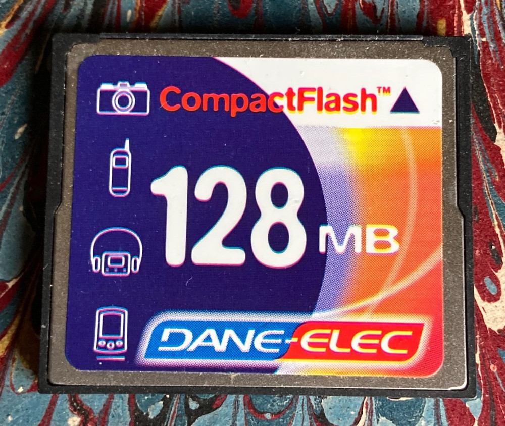 128 MB Compact Flash Dane-Elec Camera Phone Memory Card!