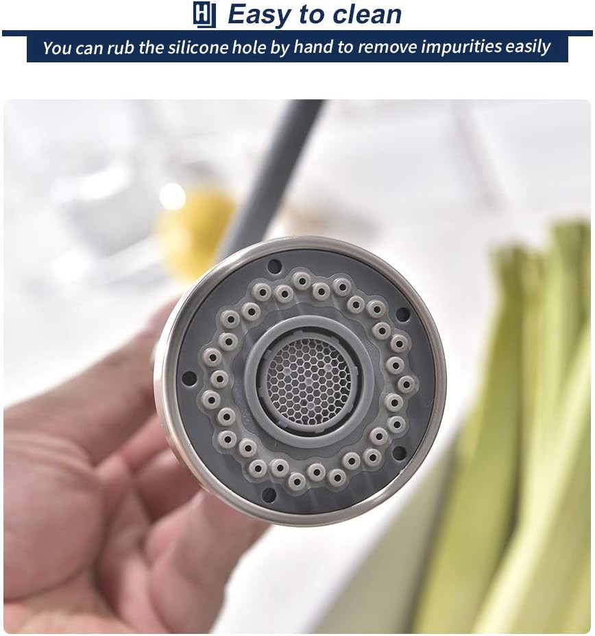 Pull down Faucet Replacement, 2 Functions Sprayer Head, G 1/2 Pull Out Spray Hea