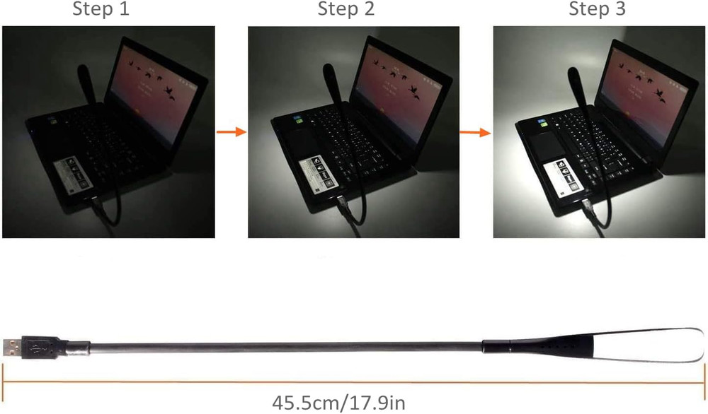 Dimmable USB Lamp, Flexible Keyboard Light, Mini USB Light for Laptop