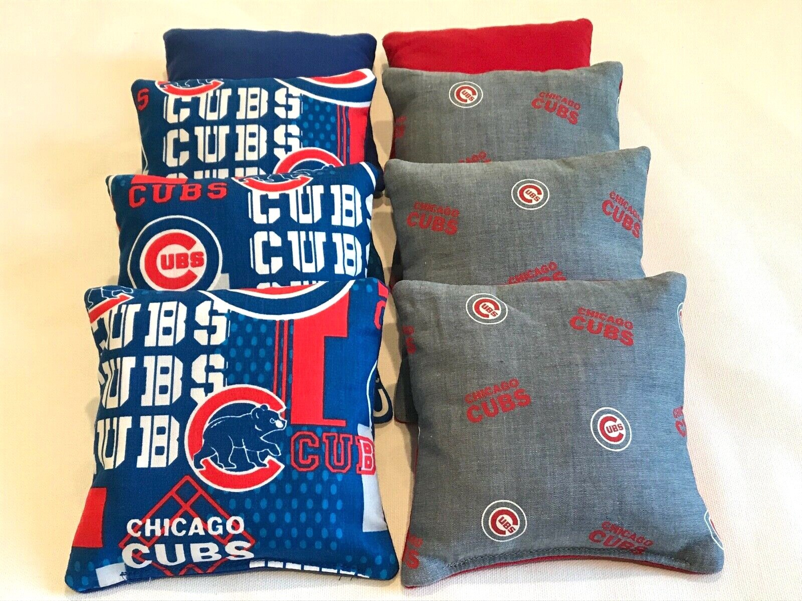 CHICAGO CUBS CORNHOLE BEAN BAGS SET OF 8 TOP QUALITY REGULATION TOSS GAME