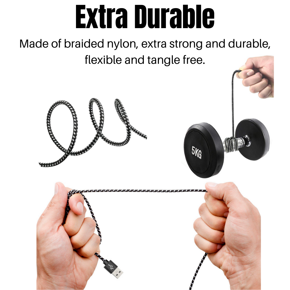 Micro USB Phone Charger Adapter Cable Data Sync Cord For Samsung Google Android