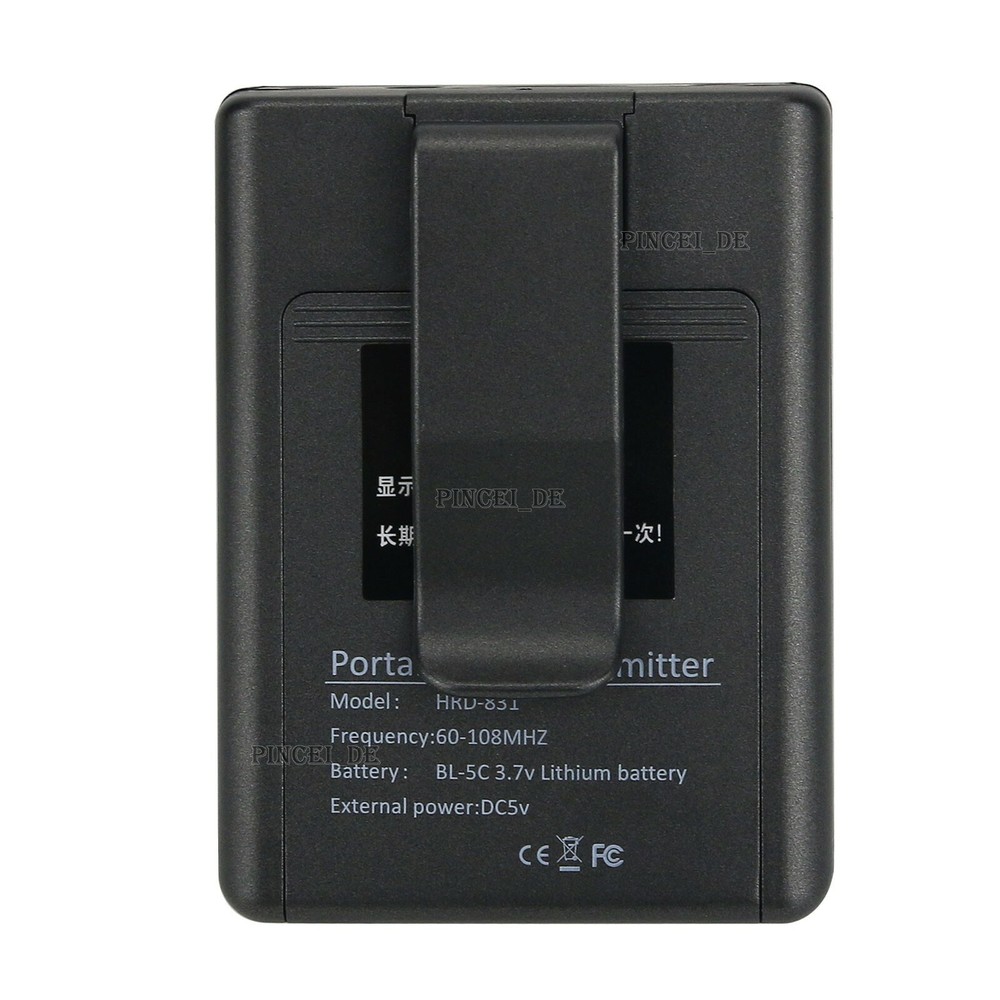 HRD-831 Portable FM Transmitter Broadcast w/ Mic 500M Transmitting Support TF