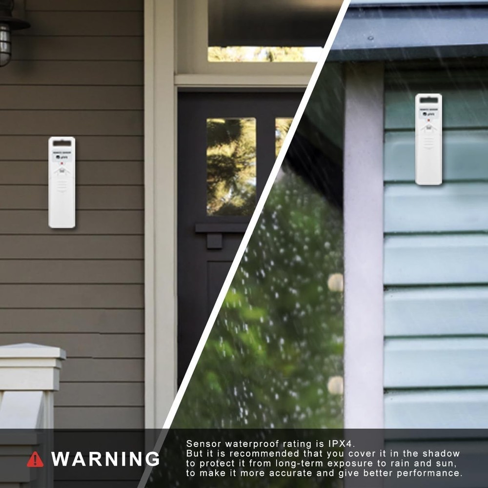 Wireless Weather Stations, with 330ft Range Sensor and Medium, White+Grey