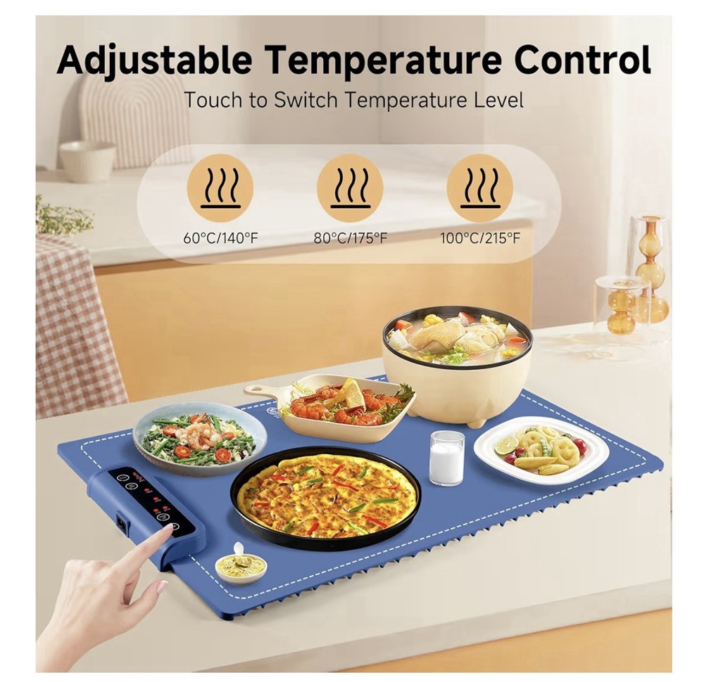 Foldable Food Folding Mat With Adjustable Temperature Control Time