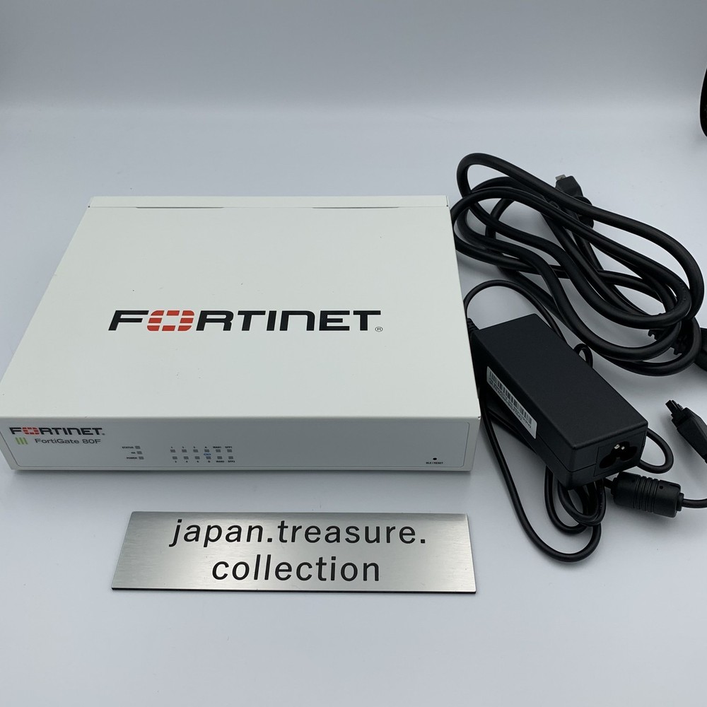 Fortinet Fortigate 80F Network Security Firewall Initialized FG-80F w/Adapter JP