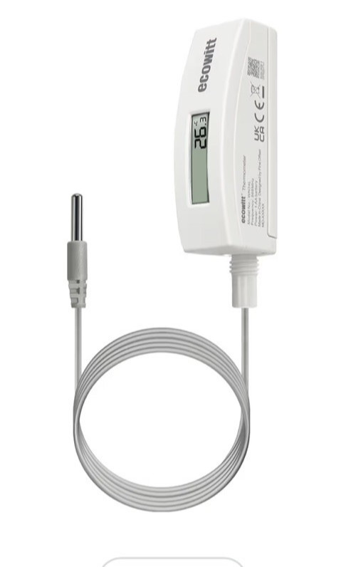 Digital Pool Thermometer with LCD Display, Waterproof Water Temperature Sensor