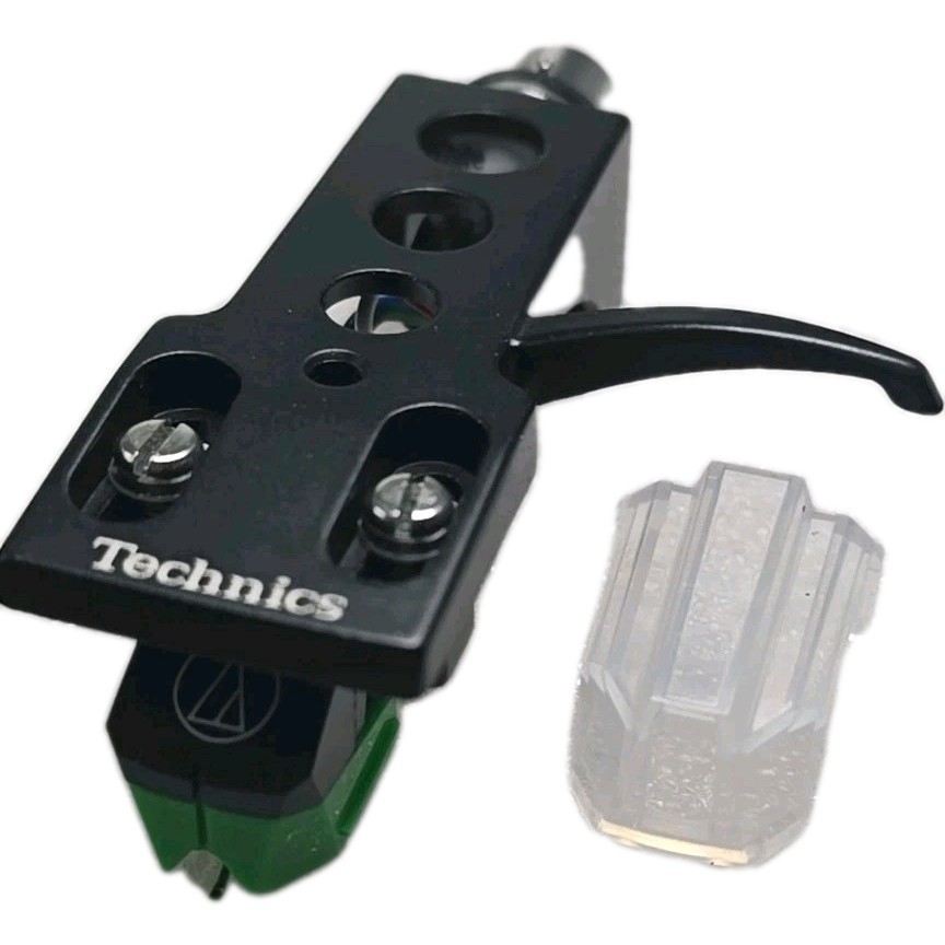 GENUINE Audio-Technica AT-VM95E Cartridge with TECHNICS style Black Headshell