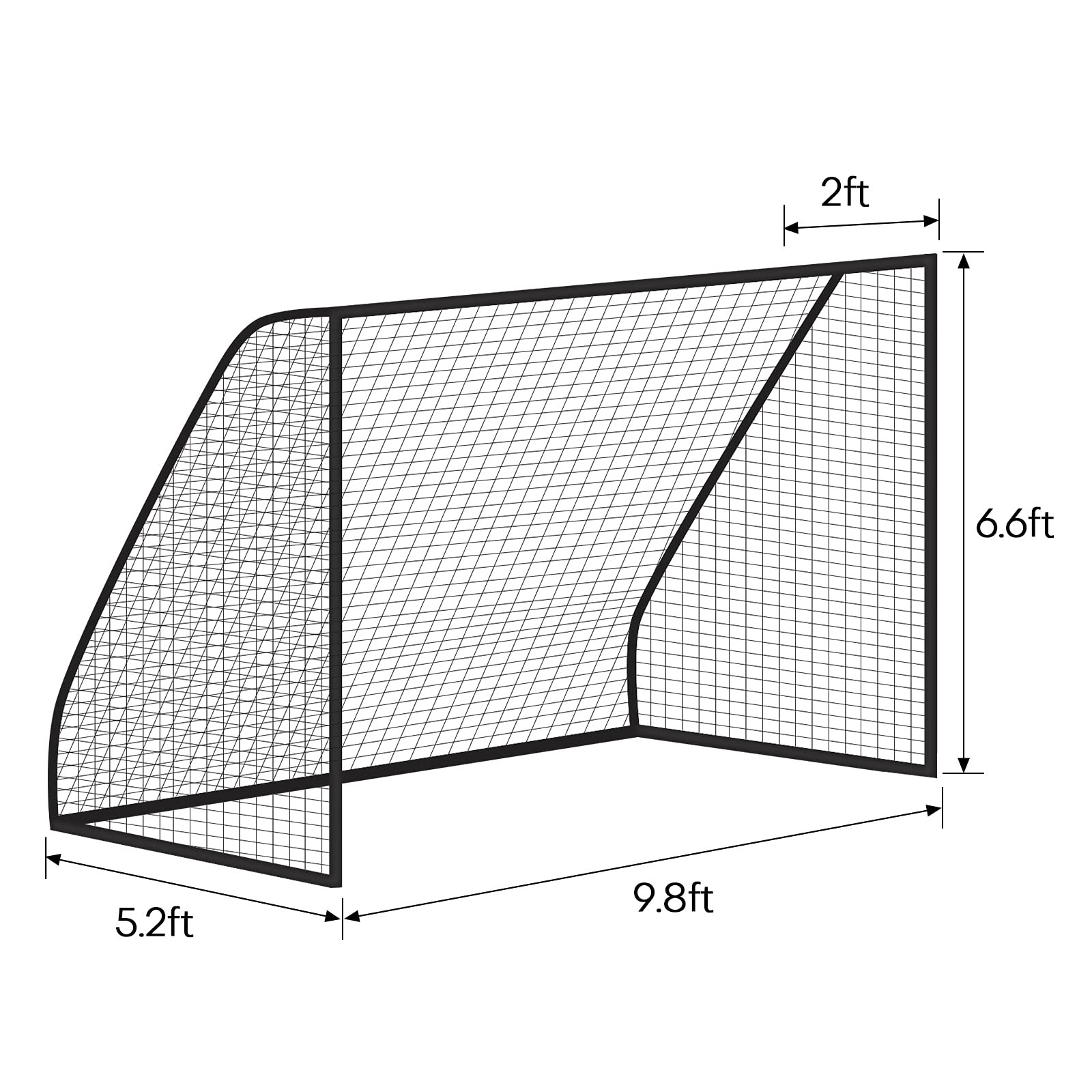 Red Malla Para Portería De Futbol Soccer 10x6.5 Pies Grandes Para Niños Adultos