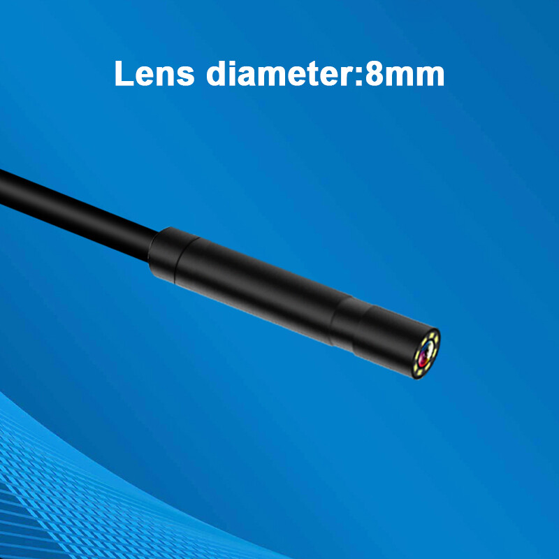 6.6FT/2M Handheld Endoscope 2.4" Screen 5.5mm Inspection Camera Borescope Tools