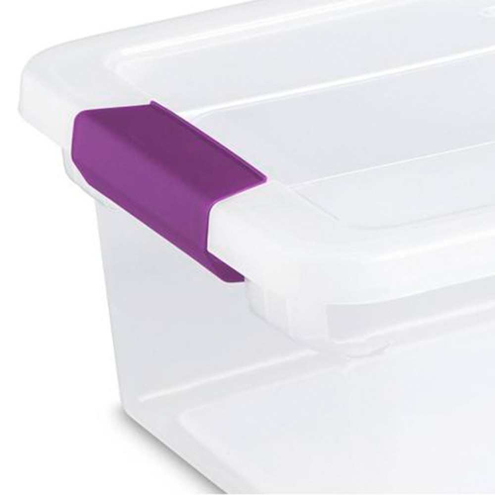 Sterilite 15 Qt. Plastic Stackable Storage Container with Lid, Clear (12 Pack)