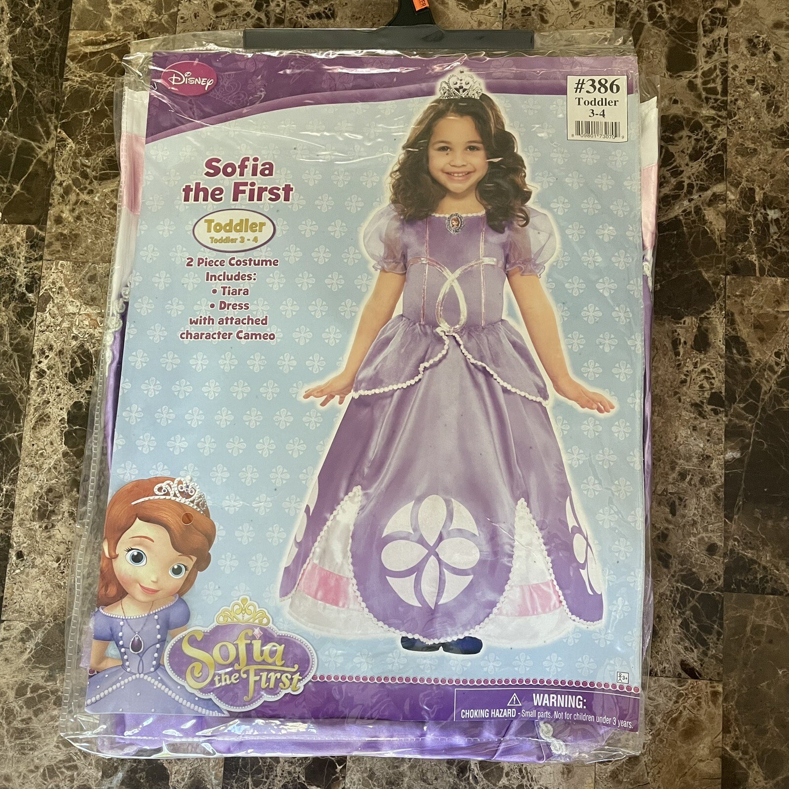 Disney Junior Sofia the First 2-Piece Halloween Costume Toddler Size 3-4T NEW