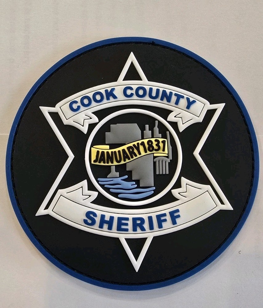 Cook County Sheriff Patch With Hook And Loop Closure 4 X 4