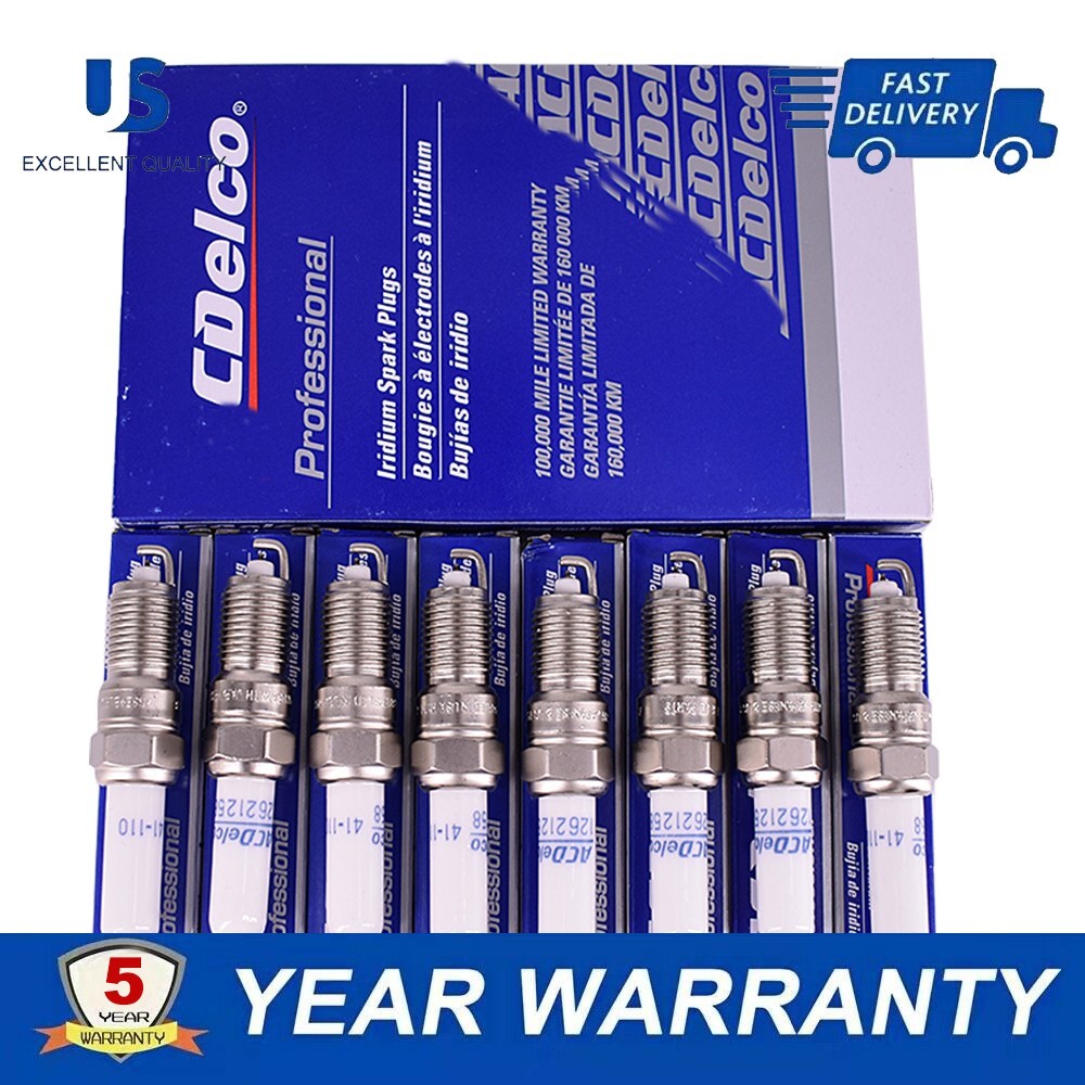 8PCS Genuine OEM 41-110 Iridium Spark Plugs 12621258 For Chevy 4.8L 5.3L 6.0 NEW
