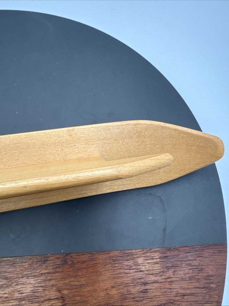 Vintage LeClerc Weaving Ski Shuttle Solid Wood 18”L 1.5”W. EUC