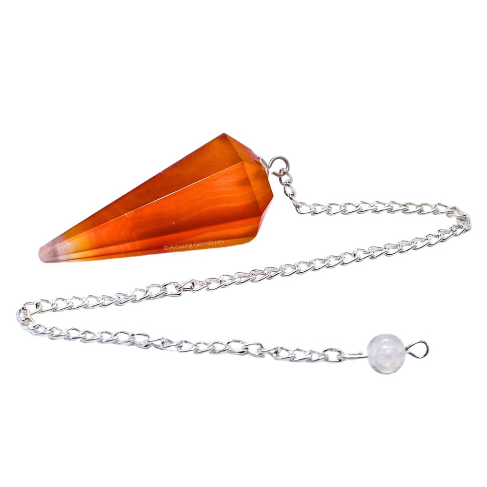 Red Onyx Dowsing Crystal Pendulum