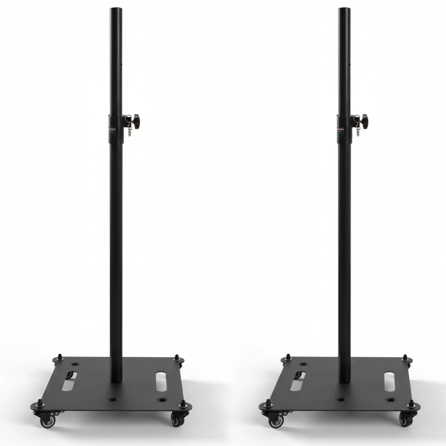5Core Speaker Stand 2Pcs Heavy Duty Adjustable 61" DJ PA Stands 35mm w Wheels