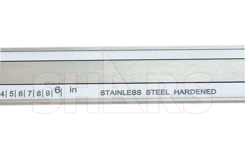 SHARS 6" DIAL CALIPER SHOCK PROOF .001" STAINLESS 4 WAY + Inspection Report ^}