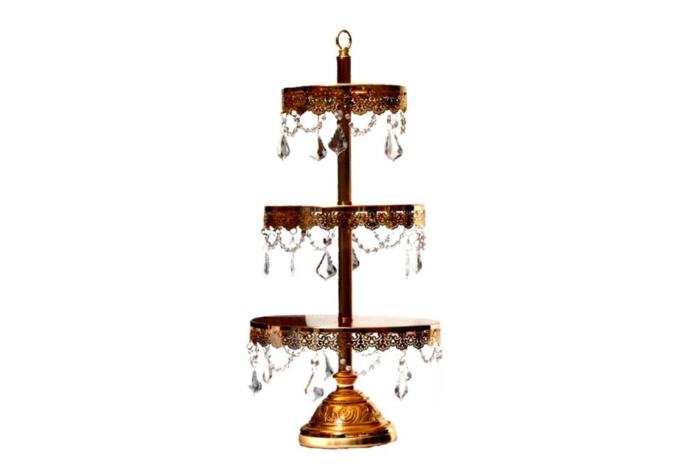 3 tier cupcake stand crystal drops