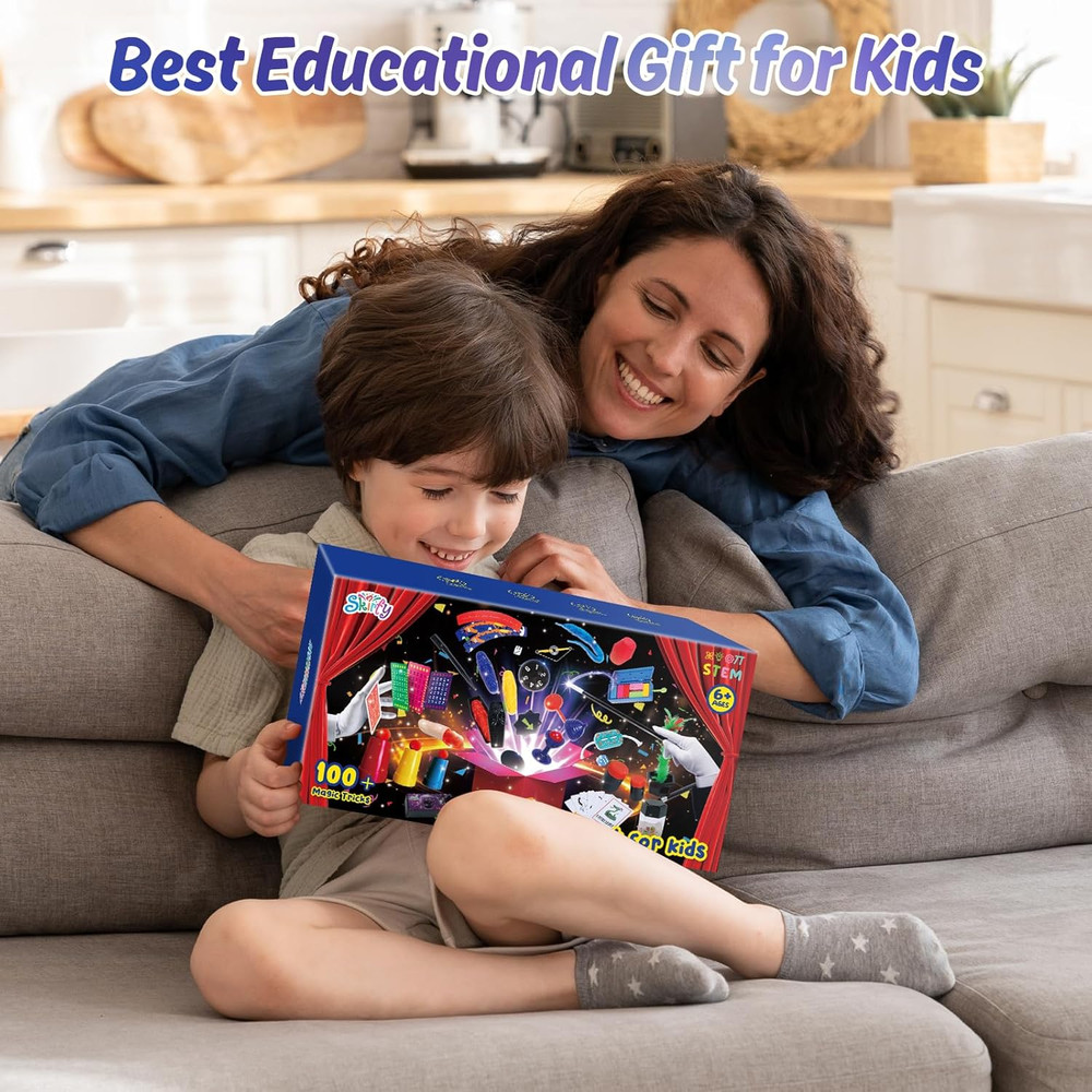 Magic Starter Kit - 100+ Tricks for Kids Age 6-10, Includes Dice Magic Trick,...