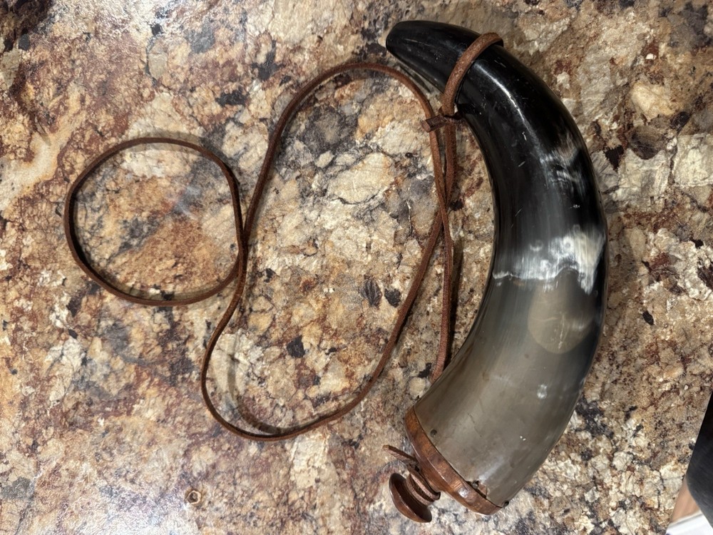 Gun Powder Horn Muzzleloader Reenactment Mountain Man Rendezvous Ammo