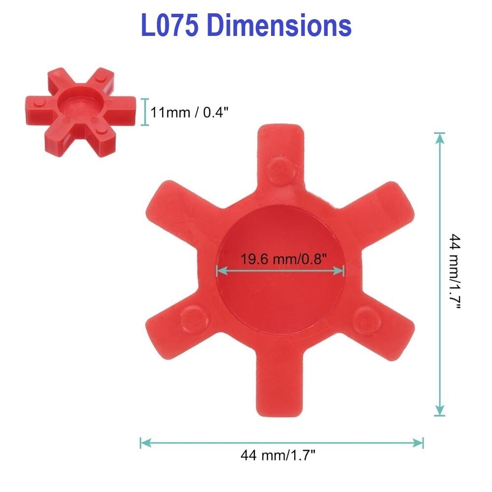 NEW! PREMIUM L075 URETHANE Lovejoy Type Jaw Coupling Insert Spider, Solid Style