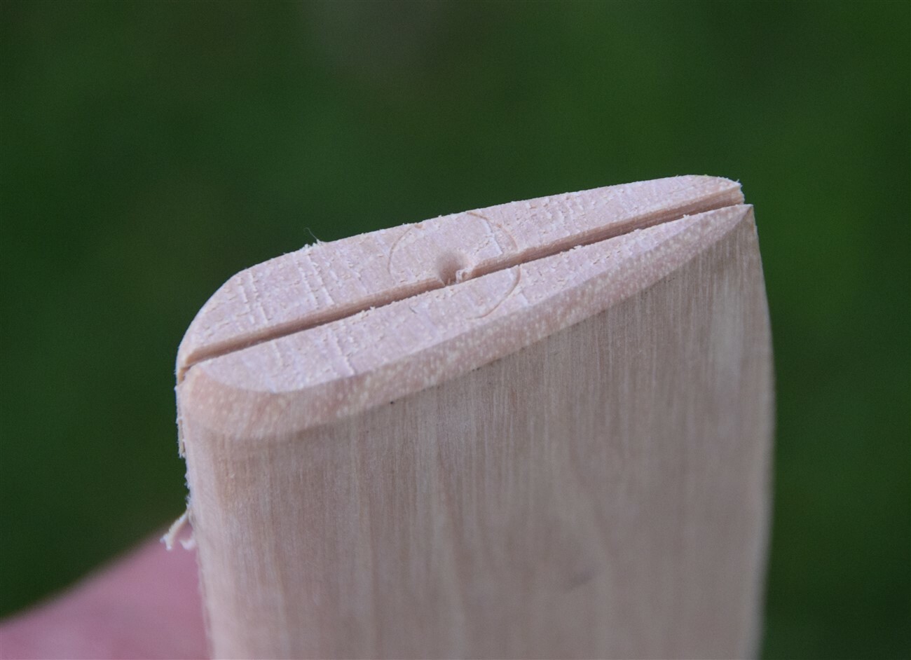 HICKORY 28" Single Bit Boys Bent AXE HANDLE ~ UNFINISHED ~ Amish Made