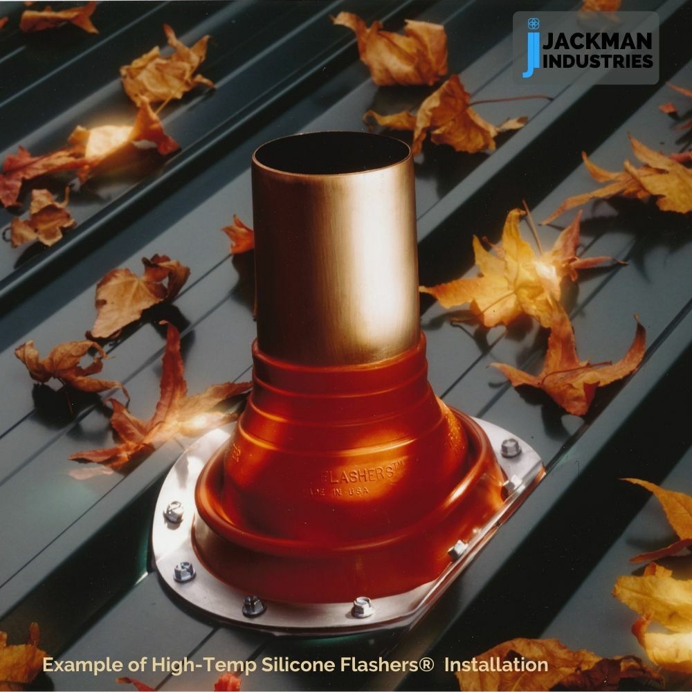 Flashers Silicone Round Metal Roof Pipe Flashing Boot (Size#1-9) Made in USA