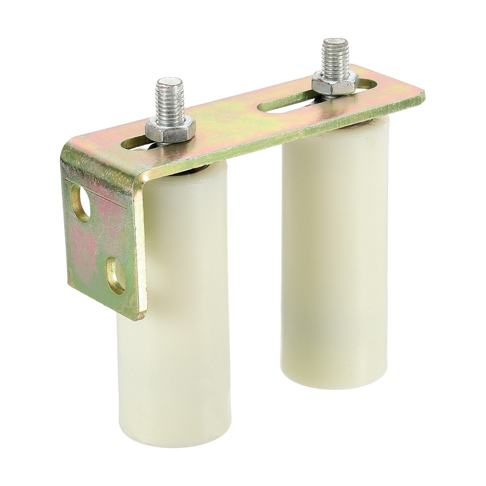 1Set Slide Gate Guide Roller 4.7" Adjustable Nylon Rollers with Bracket, White