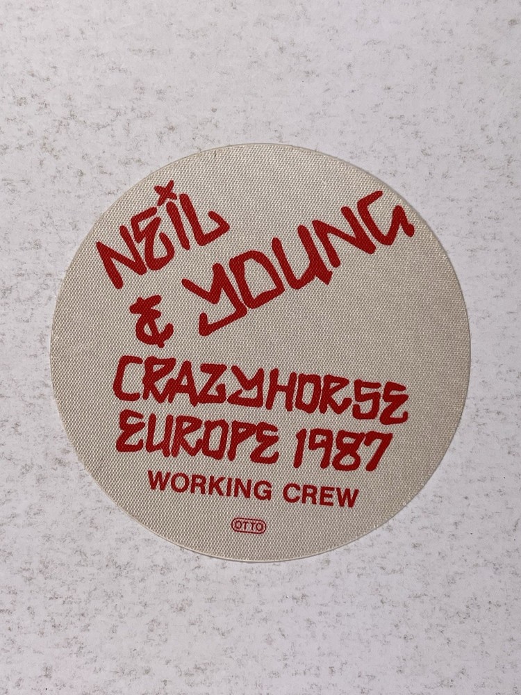 Neil Young Crazy Horse Pass Original Unused Working Crew Europe Circa. 1987