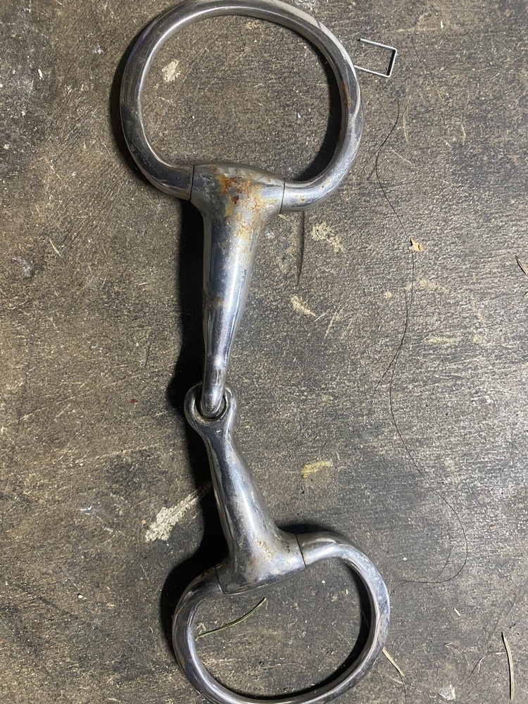Stainless Steel Eggbutt Ring Snaffle Bit 5"