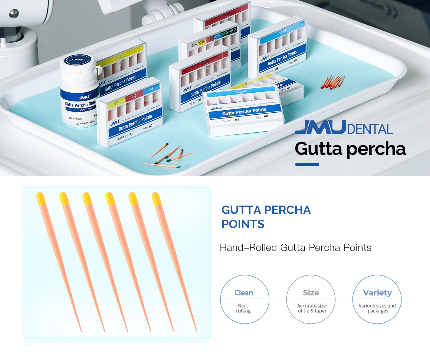 JMU Dental Gutta Percha Points Absorbent Paper Points Endodontic Root Canal