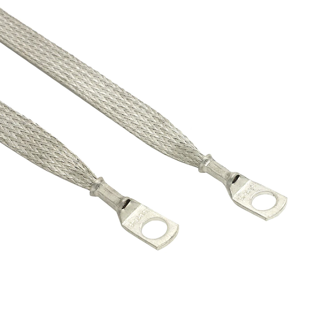 5× Braid Ground Strap Car Engine Ground Strap Cable Firewall Hood Wire End Ktis