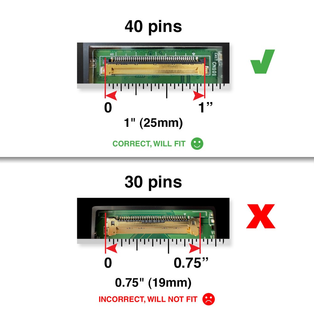 LM156LFGL 40 Pins Screen Replacement LCD LED Display With Tools
