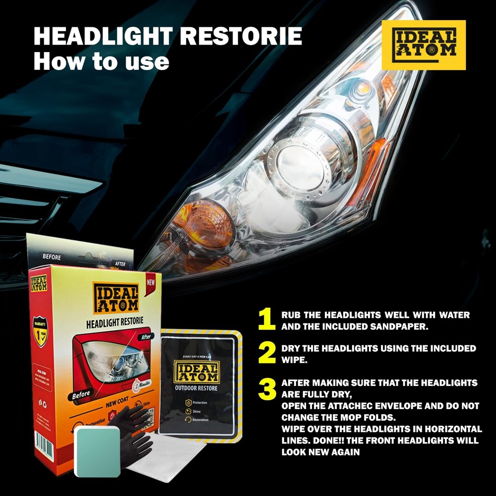 IDEAL ATOM Headlight Restore  Car Cleaning Kits
