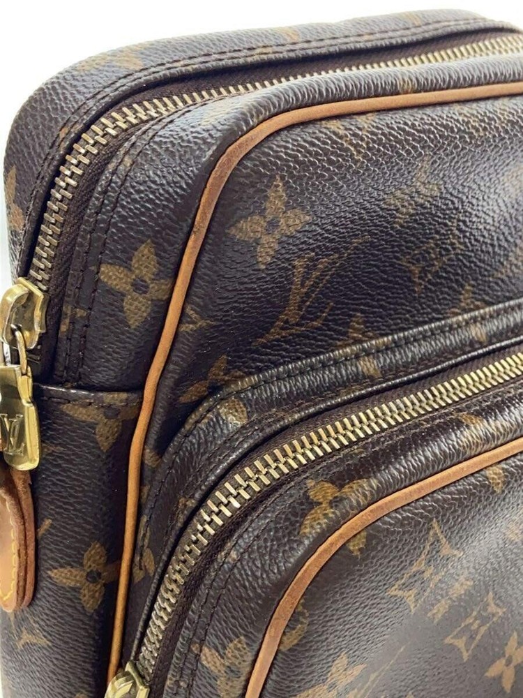 LOUIS VUITTON Shoulder Bag Amazon Monogram Canvas PVC BRW Total Pattern Used