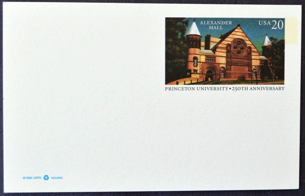 1996 US Sc. #UX263 postal card, 20 cent, mint, sharp corners, excellent shape