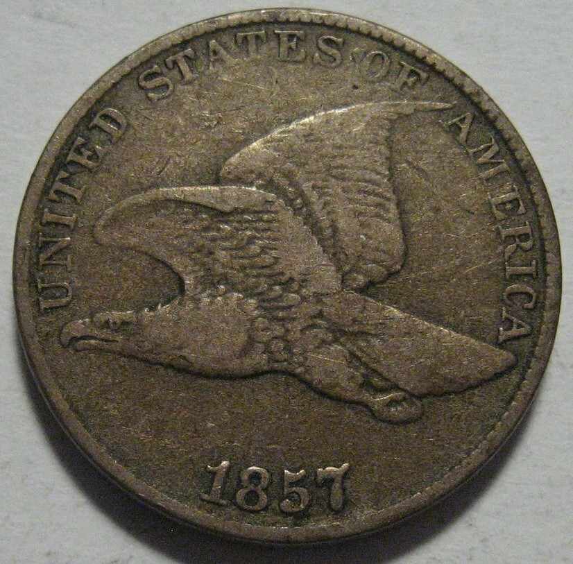 = 1857 FINE+ FLYING Eagle Cent, Nice Problem Free Coin, FREE Shipping