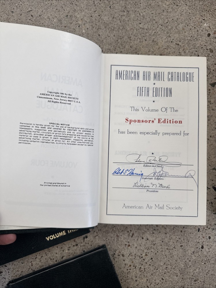 American Air Mail Catalog Vols I–V + 1990 Supplement Tarn Library Rare Clean