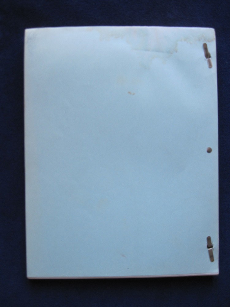 ORIGINAL SCRIPT for INDEPENDENCE DAY by DEAN DEVLIN & ROLAND EMMERICH