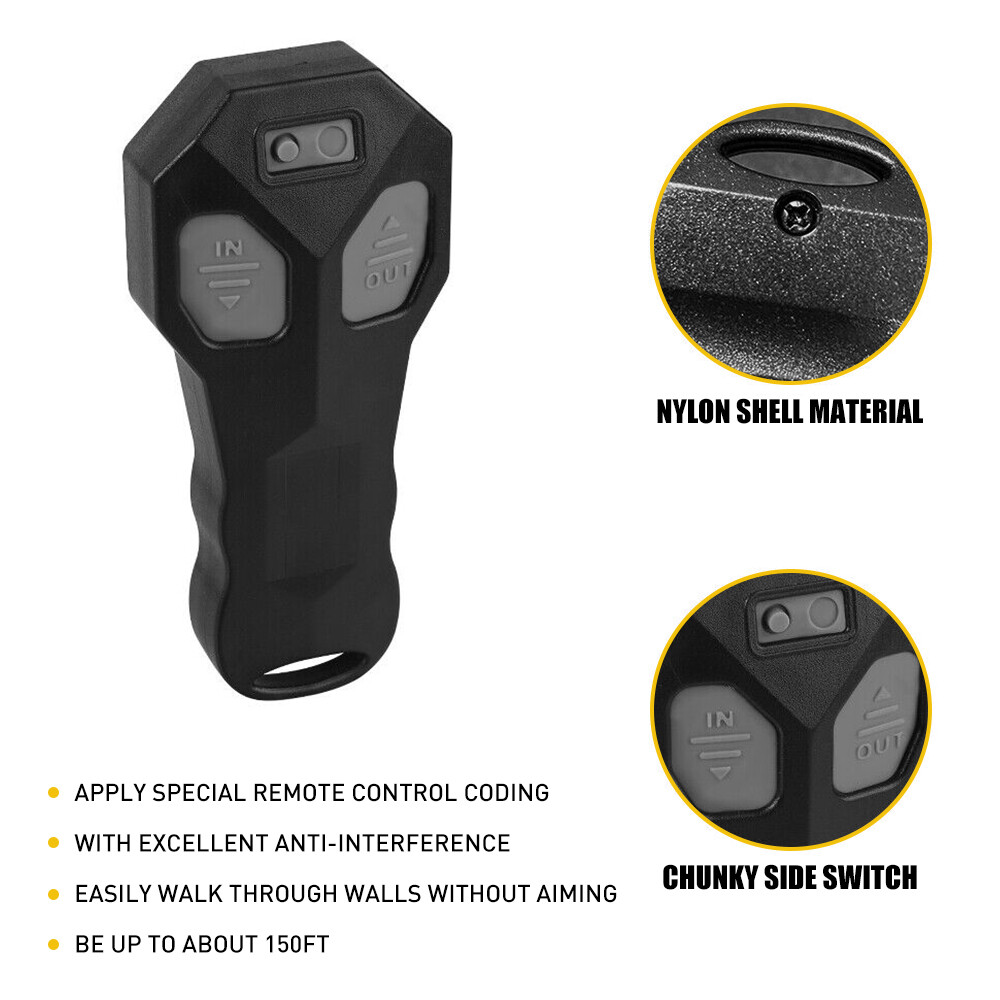 Wireless Winch Remote & Receiver Control Kit DC12V Switch Handset For ATV UTV
