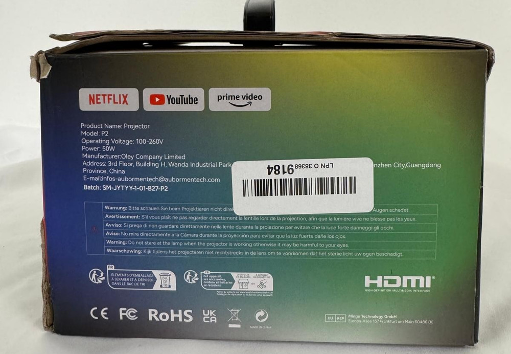 Aubor Mentech P2 Smart Projector (A4)