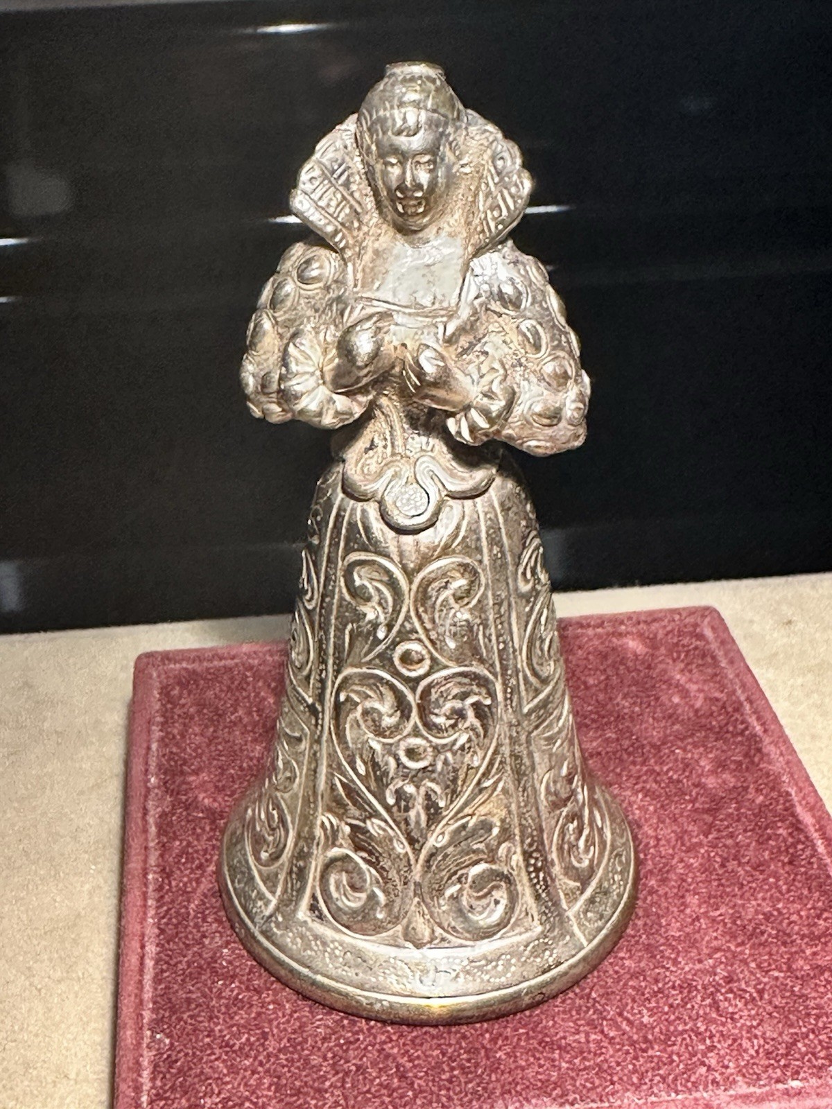Rare Antique Solid Silver Hanau Baroque Jungfrau Bell ~ 3.53 oz. / 100 Grams