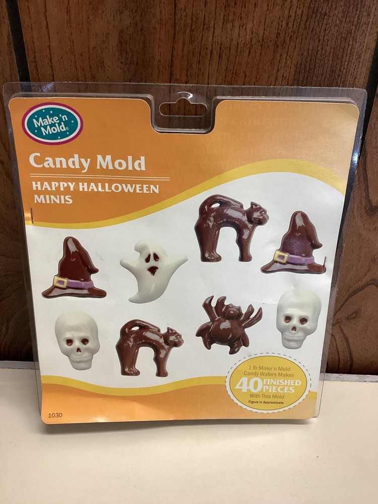 Make n Mold Halloween Candy Molds Set Pumpkins Witch Skull Cat Ghost Bat Pops