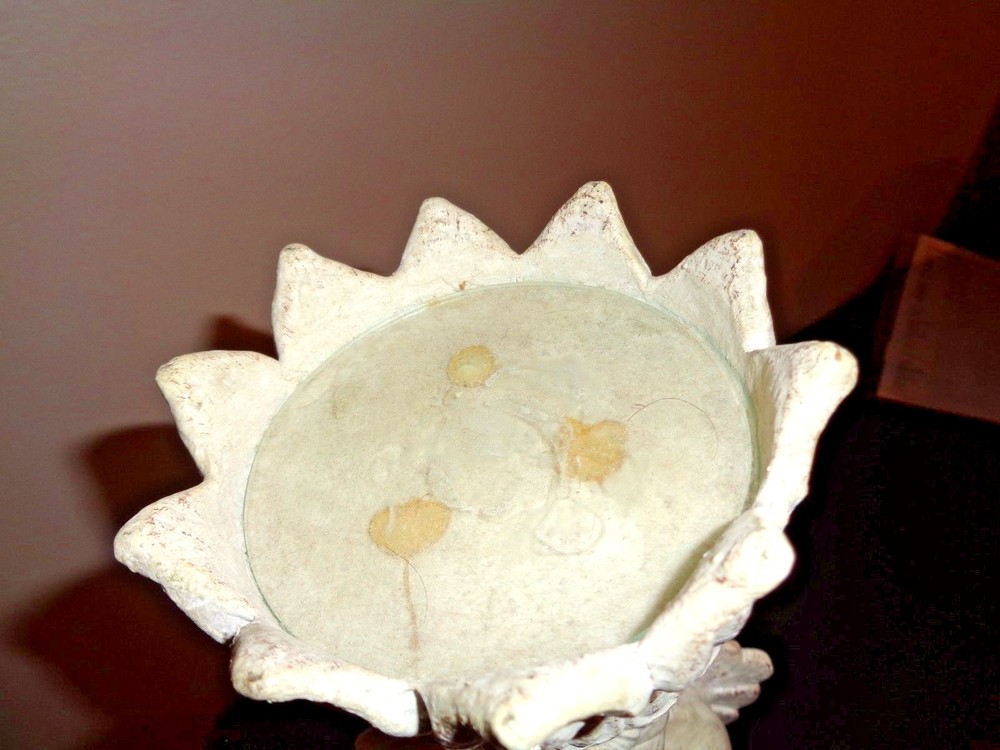 Angel with Drum 16" Tall solid heavy pillar Candle Holder by Elements