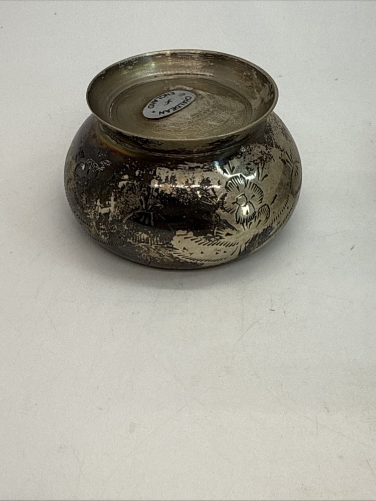 Vintage Silver Plated Tea Bag Strainer with Handle and Catch Dish, EPNS