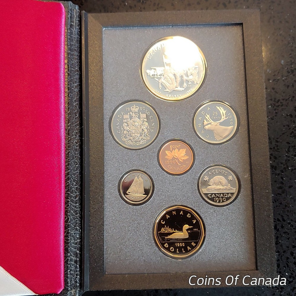 1990 Canada 7 Coin Prestige Silver Dollar PROOF Set - DEEP CAMEO #coinsofcanada