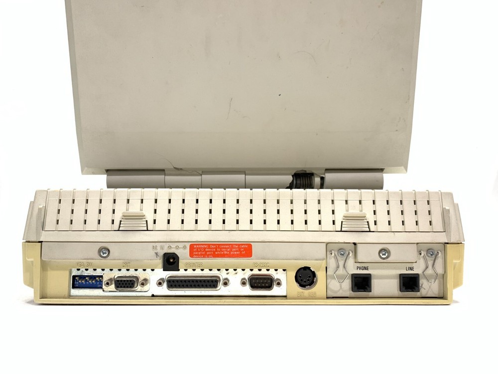 Vintage Leading Technology 9000LT Laptop Computer w/ AC Adapter - Broken Hinge