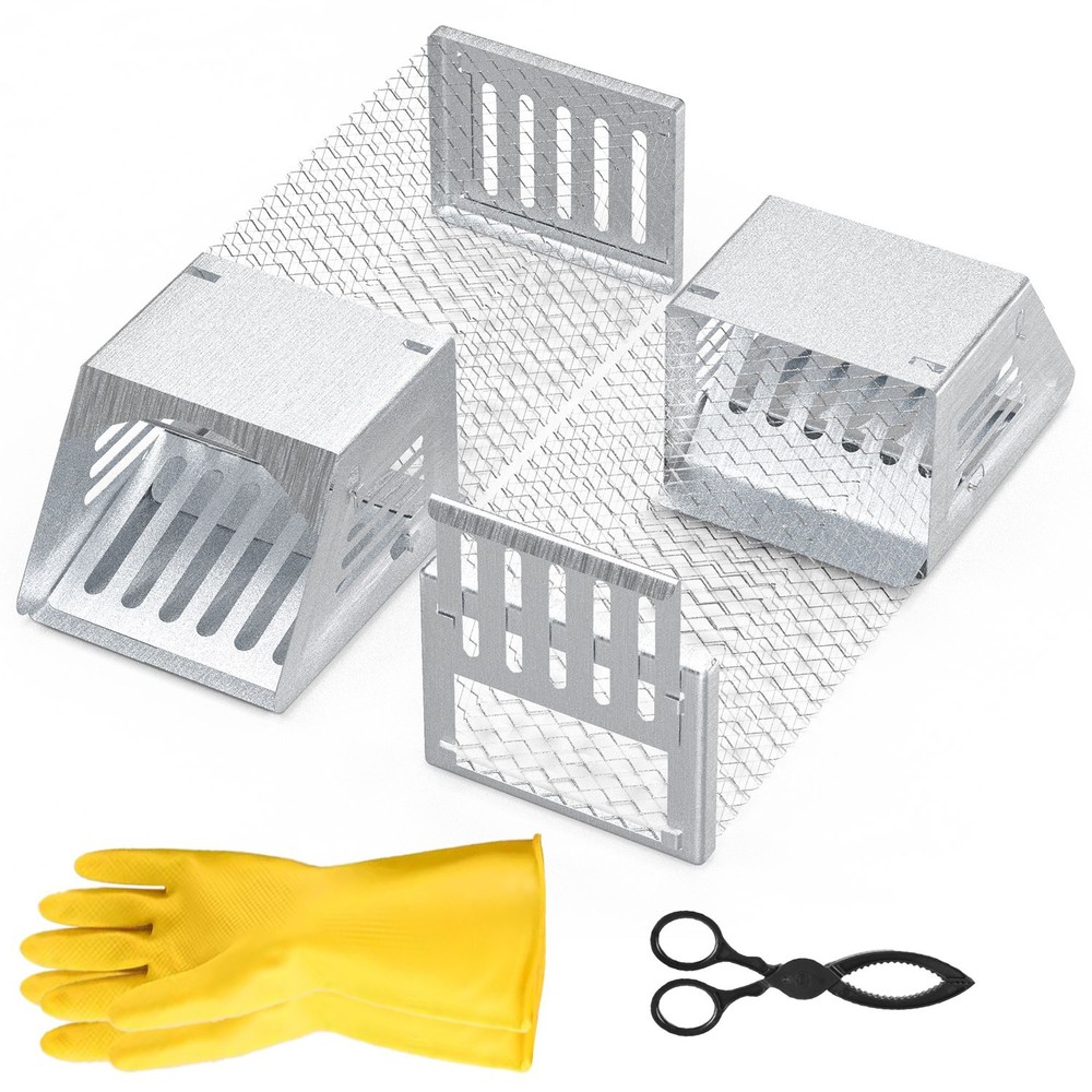 2Pcs Humane Mouse Trap Cage No Assembly Need Automatic Continuous Rat Trap